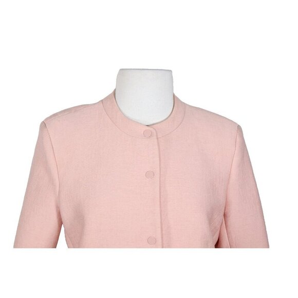 Sandro Women’s 40 Small Rose Pink Textured Blazer Jacket Snap Button V6824E-60 - Picture 2 of 7